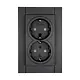 Kopp 940215003 wandcontactdoos 2-voudig randaarde Safety+ voor enkele inbouwdoos HK07 Athenis antraciet