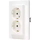 Kopp 929529008 wandcontactdoos 2-voudig randaarde voor enkele inbouwdoos HK07 Athenis helder wit glans