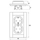 Kopp 929529008 wandcontactdoos 2-voudig randaarde voor enkele inbouwdoos HK07 Athenis helder wit glans