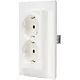 Kopp 940229004 wandcontactdoos 2-voudig randaarde Safety+ voor enkele inbouwdoos HK07 Athenis helder wit glans