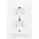 Kopp 940232004 wandcontactdoos 2-voudig randaarde Safety+ voor enkele inbouwdoos HK07 Athenis arctic wit mat