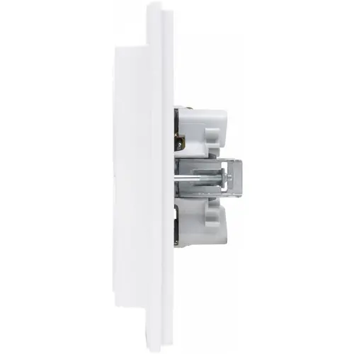 Kopp 940232004 wandcontactdoos 2-voudig randaarde Safety+ voor enkele inbouwdoos HK07 Athenis arctic wit mat