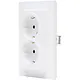 Kopp 940232004 wandcontactdoos 2-voudig randaarde Safety+ voor enkele inbouwdoos HK07 Athenis arctic wit mat