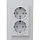 Kopp 940234006 wandcontactdoos 2-voudig randaarde Safety+ voor enkele inbouwdoos HK07 Athenis grijs mat