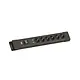 Bachmann BM005911 Connectus 6x 230V randaarde met oversp. beveiliging schakelaar 2 meter randaarde zwart