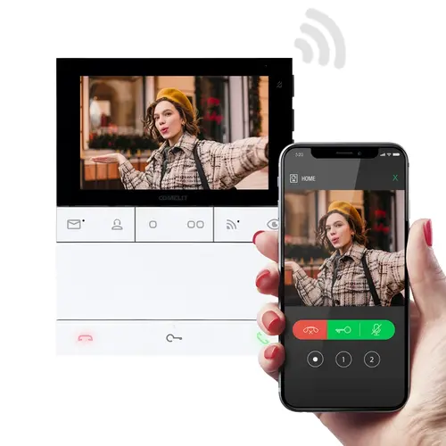 Comelit LS8741 logos WiFi monitor handsfree 2-draads 5 inch wit