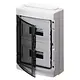 Gewiss GW40124 opbouwkast leeg 12 modules 2 rij DIN-rail IP65 transparante deur grijs