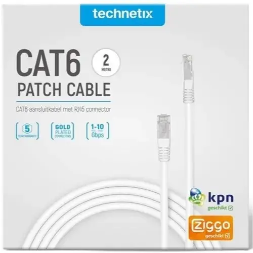 Technetix CAT6-2M-SHOP cat6 utp patchkabel 2 meter wit