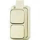 Busch-Jaeger 2601/6/2601/6 APJ wissel/wisselschakelaar K/P-25 opbouw AP plus creme