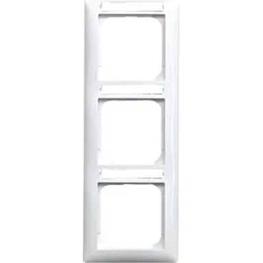 Busch-Jaeger 1723 NS-914 afdekraam verticaal met tekstkader 3-voudig Balance SI wit glans