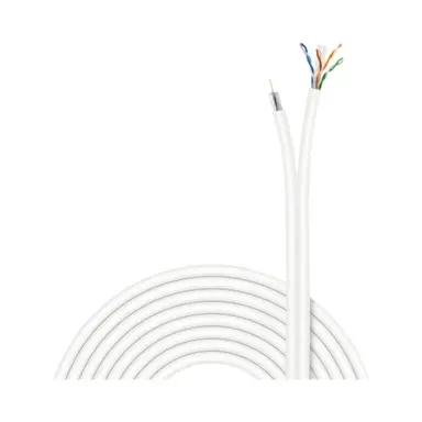 Technetix CAT6/C18-20M COAX+CAT6 UTP combikabel 20 meter wit