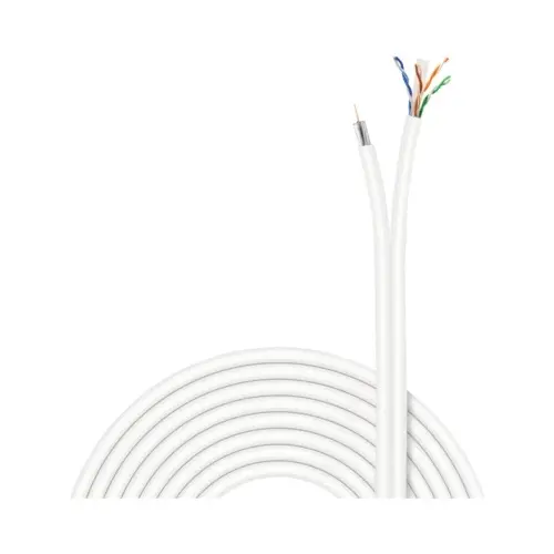 Technetix CAT6/C18-20M COAX+CAT6 UTP combikabel 20 meter wit