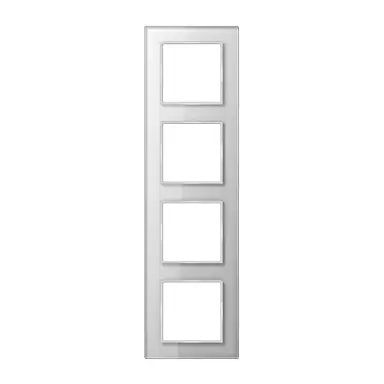 JUNG AC 584 GL WW afdekraam 4-voudig A Creation alpine wit glas