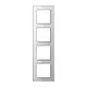 JUNG AC 584 GL WW afdekraam 4-voudig A Creation alpine wit glas