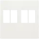 Niko 101-69701 centraalplaat 2-voudig voor stereo luidspreker aansluitdoos white