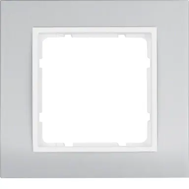 Berker 10113904 afdekraam 1-voudig B3 aluminium/wit mat