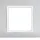 Berker 10113904 afdekraam 1-voudig B3 aluminium/wit mat
