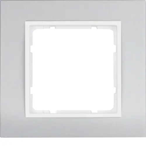 Berker 10113904 afdekraam 1-voudig B3 aluminium/wit mat