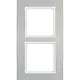 Berker 10123904 afdekraam 2-voudig B3 aluminium/wit mat
