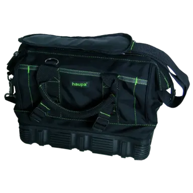 Haupa 220061 lege gereedschapstas met 20 vakken 600D polyester waterdicht zwart/groen