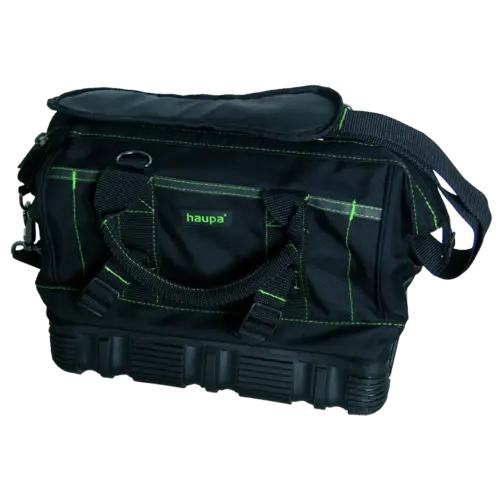 Haupa 220061 lege gereedschapstas met 20 vakken 600D polyester waterdicht zwart/groen