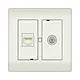 Technetix CL50-COMBI-S Universele RJ45 UTP / COAX Combinatie Wandcontactdoos