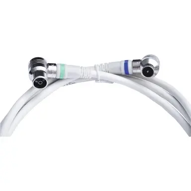 Technetix RLA++21-10-S coax patchkabel male-female 75 Ohm 10 meter wit
