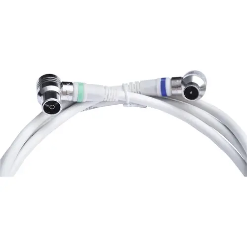 Technetix RLA++21-5-S coax patchkabel male-female 75 Ohm 5 meter wit