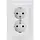 Kopp 958213006 wandcontactdoos 2-voudig randaarde voor enkele inbouwdoos HK07 Athenis arctic wit glans