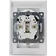 Kopp 958213006 wandcontactdoos 2-voudig randaarde voor enkele inbouwdoos HK07 Athenis arctic wit glans