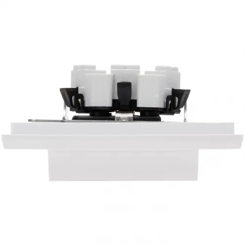 Kopp 958213006 wandcontactdoos 2-voudig randaarde voor enkele inbouwdoos HK07 Athenis arctic wit glans