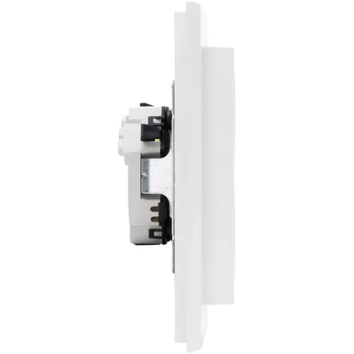 Kopp 958213006 wandcontactdoos 2-voudig randaarde voor enkele inbouwdoos HK07 Athenis arctic wit glans