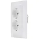 Kopp 958213006 wandcontactdoos 2-voudig randaarde voor enkele inbouwdoos HK07 Athenis arctic wit glans