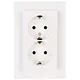 Kopp 929513005 wandcontactdoos 2-voudig randaarde voor enkele inbouwdoos HK07 Athenis arctic wit glans