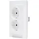Kopp 929513005 wandcontactdoos 2-voudig randaarde voor enkele inbouwdoos HK07 Athenis arctic wit glans