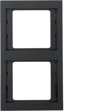 Berker 13237006 afdekraam 2-voudig verticaal K1 antraciet