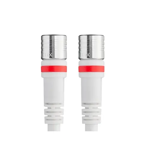 Technetix RLA++30-1.5RT aansluitsnoer modemkabel f-connector male - male 1.5 meter wit