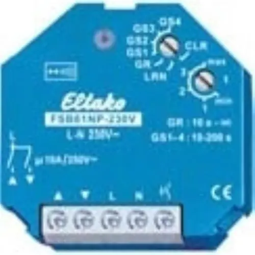 Eltako FSB61NP-230V Funk schakelactor voor zonwering en rolluiken 1+1 NO contact 4A/250VA