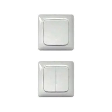 Eltako FT55R-weiss Funk pulsdrukker wit draadloos en batterijloos zonder raam