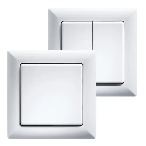 Eltako FT55-rw Funk pulsdrukker helder wit draadloos en batterijloos