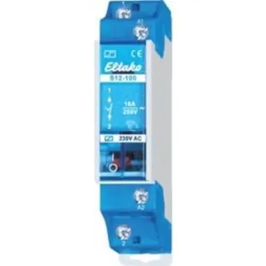 Eltako S12-100-24V DC impulsrelais 1 NO 16A/250V AC. Stuurspanning 24VDC