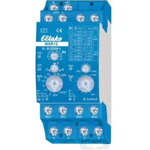 Eltako MSR12-UC multifunctionele sensorrelais voor de MS weersensor