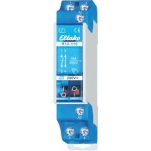 Eltako R12-200-24V DC schakelrelais 2 NO 16A/250V AC. Stuurspanning 24VDC