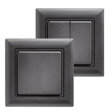 Eltako FT55-an Funk pulsdrukker antraciet draadloos en batterijloos