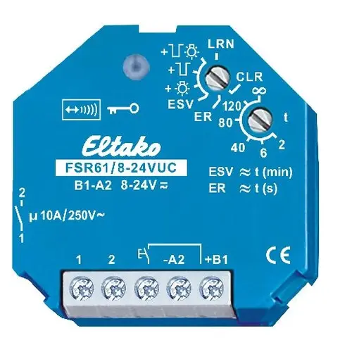 Eltako FSR61/8-24V UC Funk schakelactor met impuls- of schakelrelais-functie 1 NO contact 1