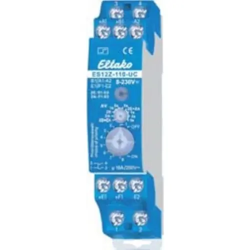 Eltako ES12Z-110-UC impulsrelais 1 NO + 1 NC pot.vrij 16A/250V AC met centraal aan en uit
