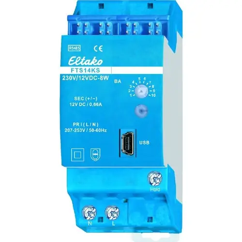 Eltako FTS14KS communicatie-interface DIN-rail 10 bedieningspunten 2 module breed