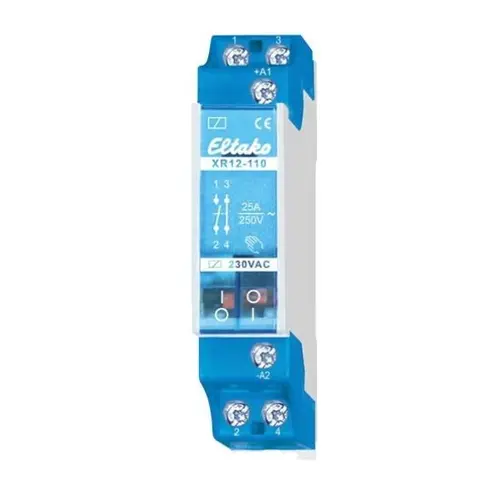 Eltako XR12-100-230V schakelrelais 1 NO 25A/250V AC. Stuurspanning 230V