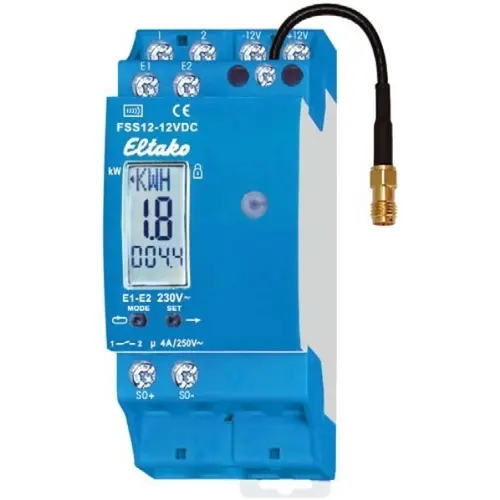 Eltako FSS12-12V DC Funk-Stromzahler-Sendemodul 12V DC. Stand-by-Verlust nur 0,5 Watt 1 S