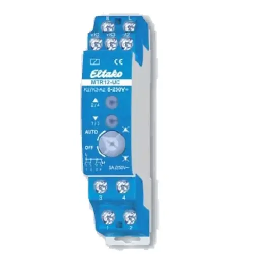 Eltako MTR12-UC scheidingsrelais 2 motoren 2+2 maakcontacten niet potentiaalvrij 5A 250V DIN-rail